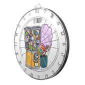 Candy Cartoon Illustration Dartscheibe (Vorderseite rechts)
