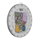 Candy Cartoon Illustration Dartscheibe (Vorderseite Links)