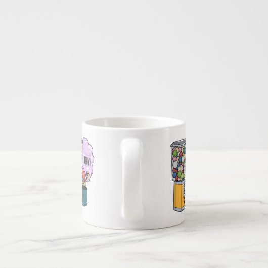 Candy Cartoon Illustration Espressotasse (Rückseite)