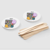 Candy Cartoon Illustration Fächer (Non-assembled)