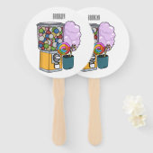 Candy Cartoon Illustration Fächer (Vorne und Hinten)