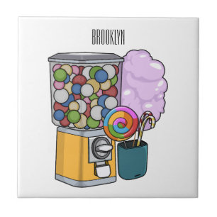 Candy Cartoon Illustration Fliese