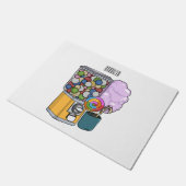 Candy Cartoon Illustration Fußmatte (Schrägansicht)