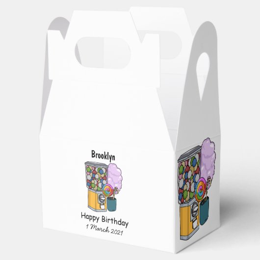 Candy Cartoon Illustration Geschenkschachtel (Geöffnet)