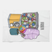 Candy Cartoon Illustration Geschirrtuch (Horizontal)