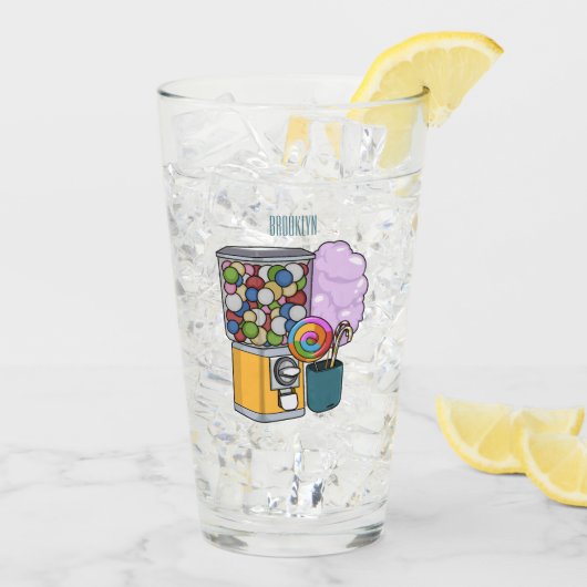 Candy Cartoon Illustration Glas (Rückseite Ice)