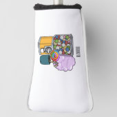 Candy Cartoon Illustration Golf Headcover (Rotieren 90)