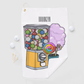 Candy Cartoon Illustration Golfhandtuch (Insitu)