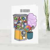Candy Cartoon Illustration Karte (Vorderseite)