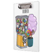 Candy Cartoon Illustration Klemmbrett (Links)