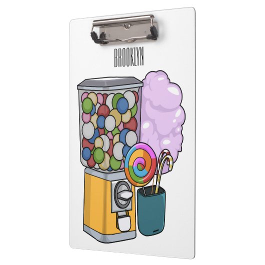 Candy Cartoon Illustration Klemmbrett (Links)