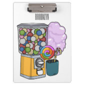 Candy Cartoon Illustration Klemmbrett (Vorderseite)