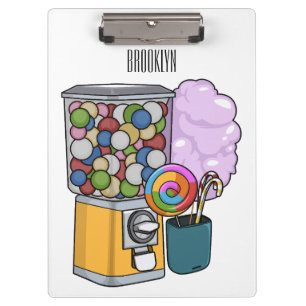 Candy Cartoon Illustration Klemmbrett