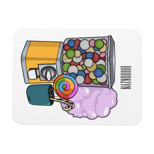 Candy Cartoon Illustration Magnet (Horizontal)
