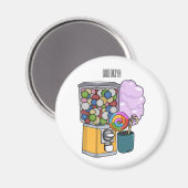 Candy Cartoon Illustration Magnet (Vorderseite/Rückseite)