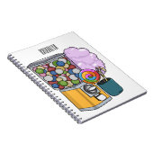 Candy Cartoon Illustration Notizblock (Rechte Seite)