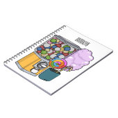 Candy Cartoon Illustration Notizblock (Linke Seite)