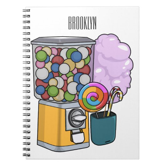 Candy Cartoon Illustration Notizblock (Vorderseite)