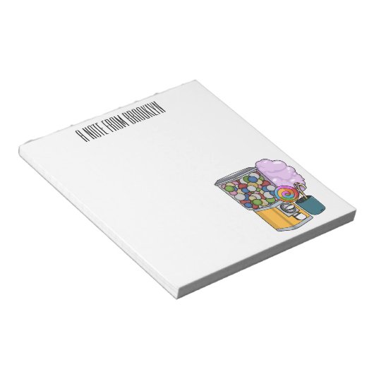 Candy Cartoon Illustration Notizblock (angewinkelt)