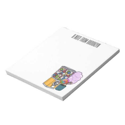 Candy Cartoon Illustration Notizblock (Rotiert)