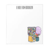 Candy Cartoon Illustration Notizblock (Vorderseite)