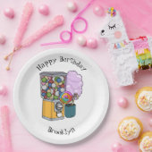 Candy Cartoon Illustration Pappteller (Party)