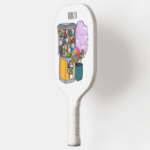 Candy Cartoon Illustration Pickleball Schläger (Links)