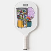 Candy Cartoon Illustration Pickleball Schläger (Rückseite)