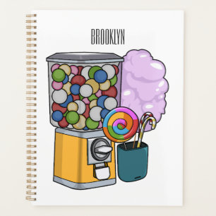 Candy Cartoon Illustration Planer