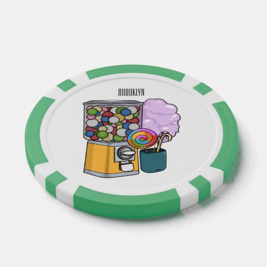 Candy Cartoon Illustration Pokerchips (Einzeln)