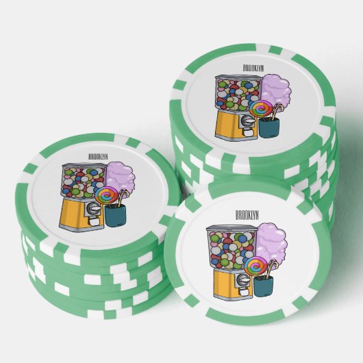 Candy Cartoon Illustration Pokerchips (Stapel)