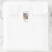 Candy Cartoon Illustration Runder Aufkleber (Tasche)