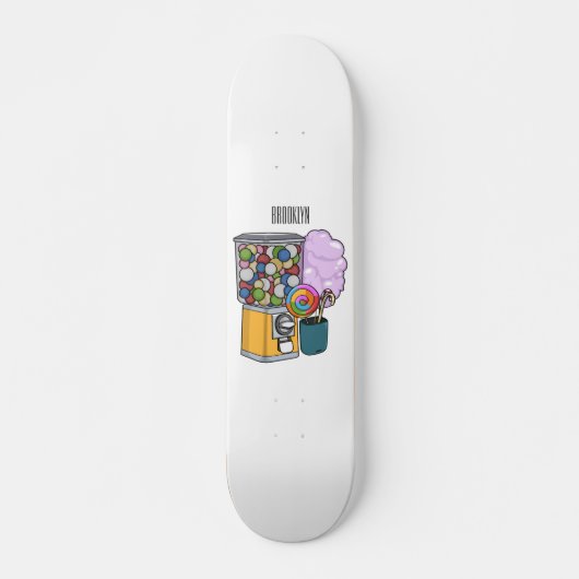 Candy Cartoon Illustration Skateboard (Vorne)