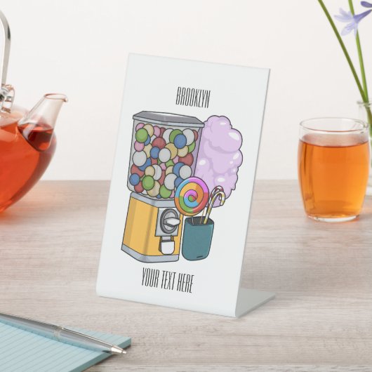 Candy Cartoon Illustration Sockelschild (In SItu)