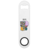 Candy Cartoon Illustration Speed Flaschenöffner (Rückseite)