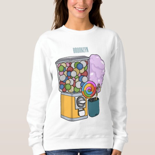 Candy Cartoon Illustration Sweatshirt (Vorderseite)
