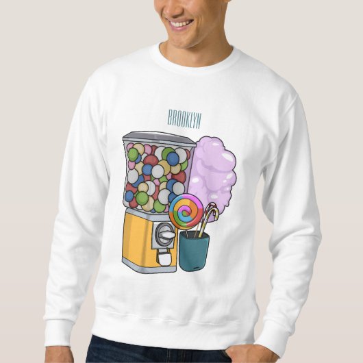 Candy Cartoon Illustration Sweatshirt (Vorderseite)