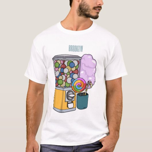 Candy Cartoon Illustration T-Shirt (Vorderseite)