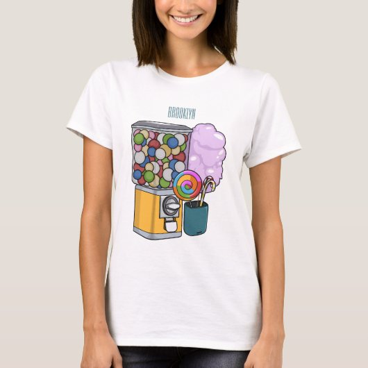 Candy Cartoon Illustration T-Shirt (Vorderseite)