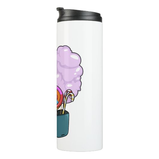 Candy Cartoon Illustration Thermosbecher (Nach rechts gedreht)