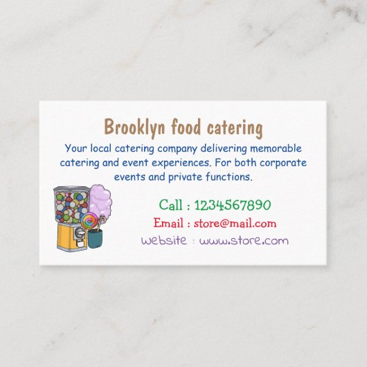 Candy Cartoon Illustration Visitenkarte (Vorderseite)