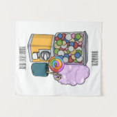 Candy Cartoon Illustration Wandteppich (Vorderseite (Horizontal))
