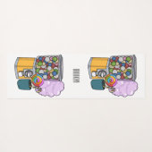 Candy Cartoon Illustration Yogamatte (Rückseite (Horizontal))
