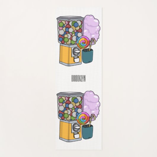 Candy Cartoon Illustration Yogamatte (Vorderseite)