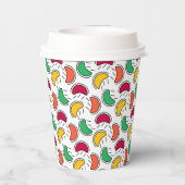 Candy Cartoon Pattern Pappbecher (Rückseite)
