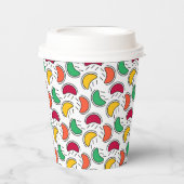 Candy Cartoon Pattern Pappbecher (Vorderseite)