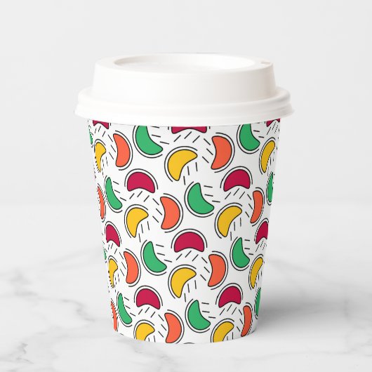 Candy Cartoon Pattern Pappbecher (Vorderseite)