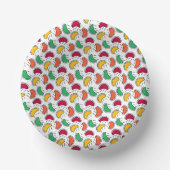 Candy Cartoon Pattern Pappteller (Vorderseite)