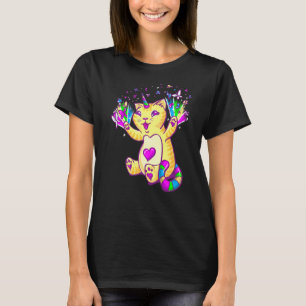 Candy Cat Unicorn Uni Cat Colorful Cat T-Shirt