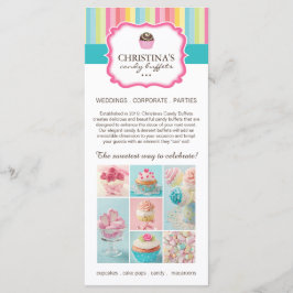 Candy Caterer Rack Card Menükarte